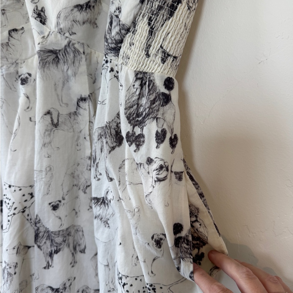 Anthropologie Maeve Fetch & Frolic Dog Print Midi Dress - Picture 9 of 16